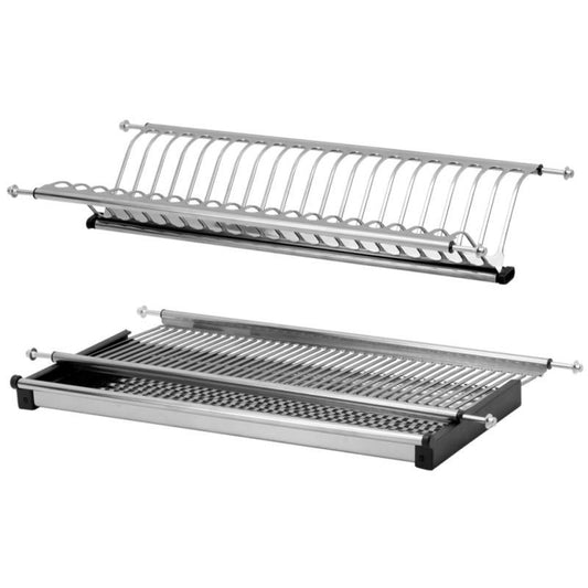 Dish Rack Kitchen Cabinet - Stainless Steel - 23-5/8 inch Furnica 600mm 