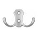 Double robe hook - Aluminium WP02 NTP Aluminum 
