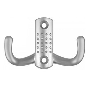 Double robe hook - Aluminium WP04