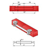 Double-Sided Cam Dowel 1-5/16+11/16+1-5/16 inch - 1000 pcs
