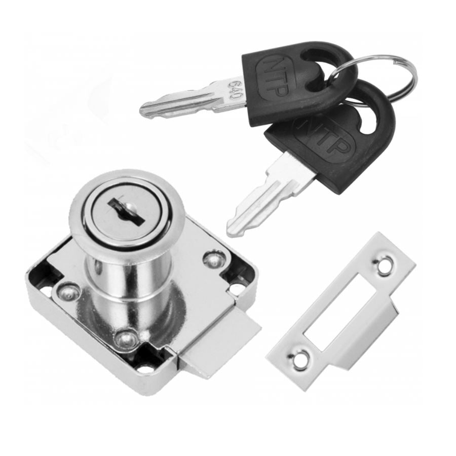 Furniture Latch Lock 3/4x7/8 inch , Chrome NTP 