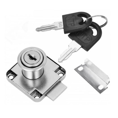 Furniture Lock 3/4x7/8 inch , Identical Key Version, Nickel NTP 