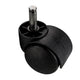 Furniture plastic swivel wheel with mounting pin 3/8 inch - Ø1-15/16 inch Furniture wheels ATM 