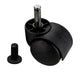 Furniture plastic swivel wheel with mounting pin 5/16 inch and sleeve - Ø1-9/16 inch Furniture wheels ATM 