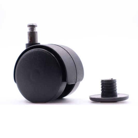 Furniture plastic swivel wheel with short mounting pin 5/16 inch and sleeve - Ø1-9/16 inch Furniture wheels ATM 