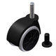 Furniture rubber swivel wheel with mounting pin 5-16 inch and sleeve - Ø1-15/16 inch Furniture wheels ATM 