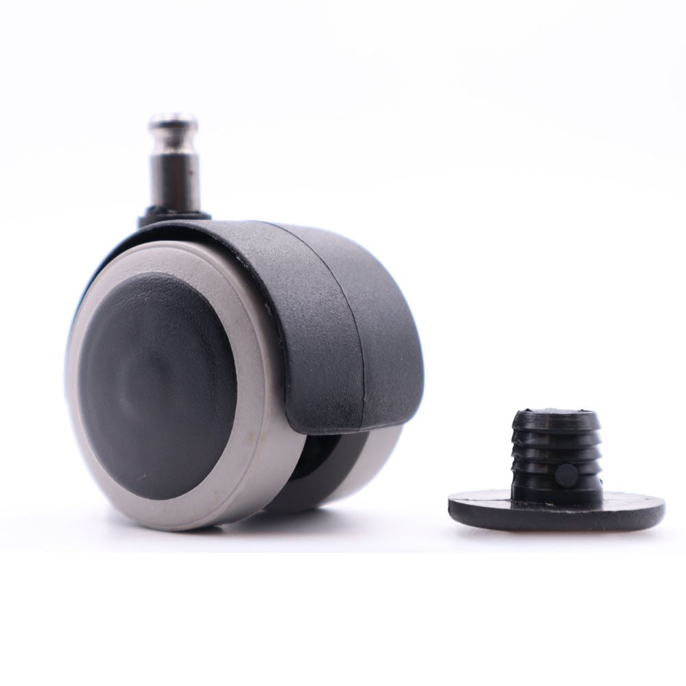 Furniture rubber swivel wheel with short mounting pin 5/16 inch and sleeve Ø1-9/16 inch Furniture wheels ATM 