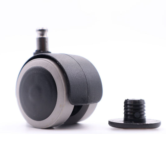 Furniture rubber swivel wheel with short mounting pin 5/16 inch and sleeve Ø1-9/16 inch Furniture wheels ATM 