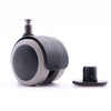 Furniture rubber swivel wheel with short mounting pin 5/16 inch and sleeve  Ø1-9/16 inch