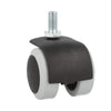 Furniture rubber swivel wheel with thread 5/16 inch -  Ø1-15/16 inch