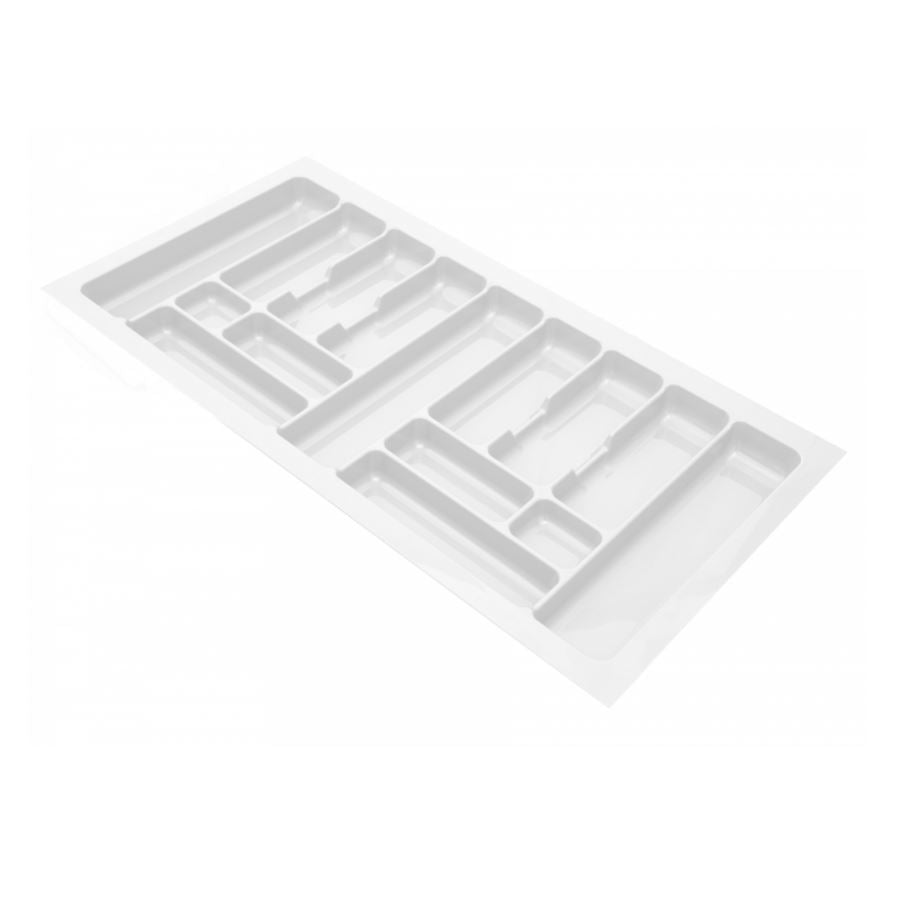 Kitchen drawer liners for Cabinet 40 inch, Depth: 19-5/16 inch - White Cutlery Tray NTP 