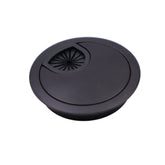 Metal Desk Grommet with rubber hole - Black Matt 2-3/8 inch