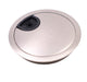 Metal Desk Grommet with rubber hole - Brushed Steel 3-/18 inch Furnica 