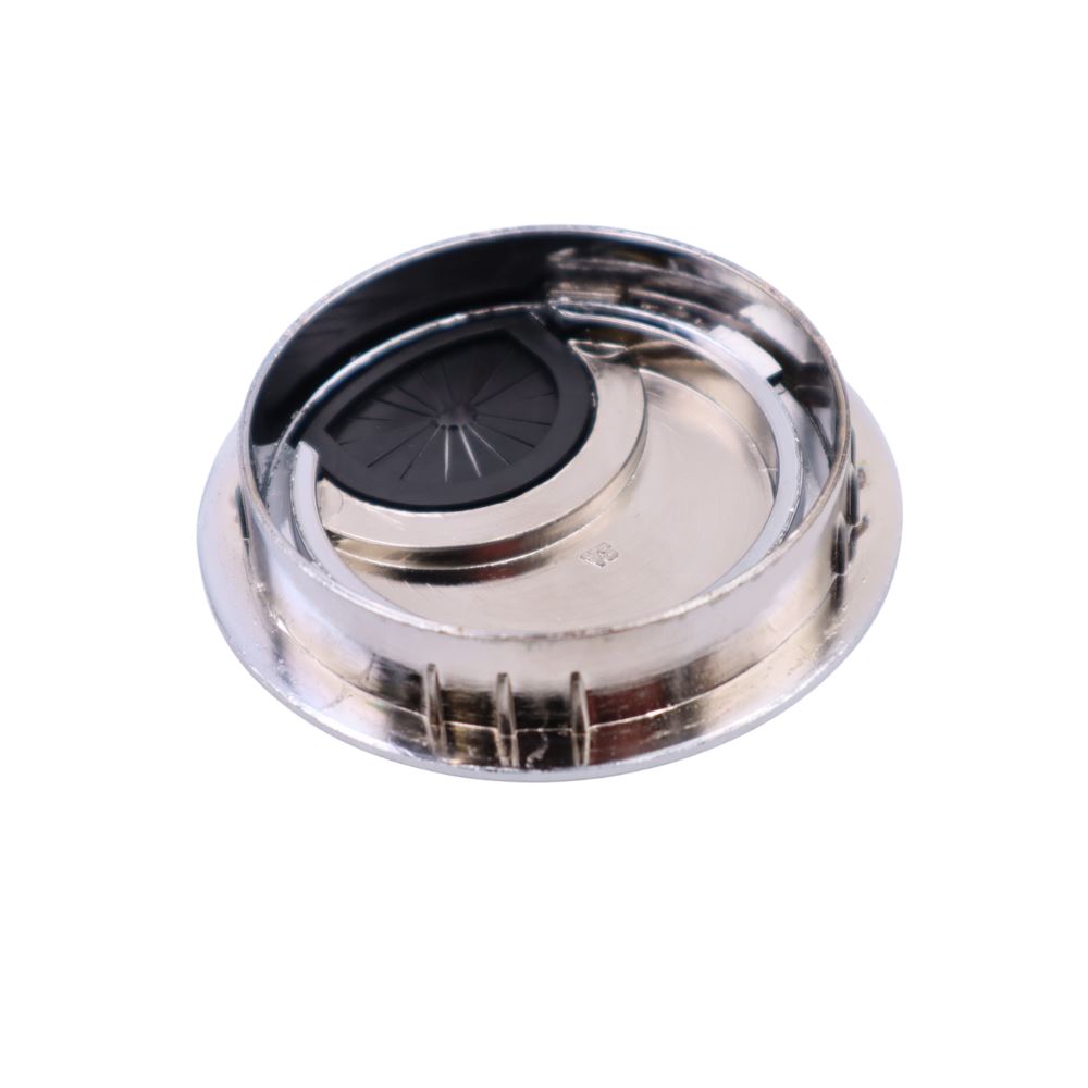 Metal Desk Grommet with rubber hole - Chrome 2-/38 inch Furnica 