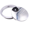 Metal Desk Grommet with rubber hole  - Chrome 3-1/8 inch