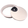 Metal Desk Grommet with rubber hole  - Satin 3-1/8 inch
