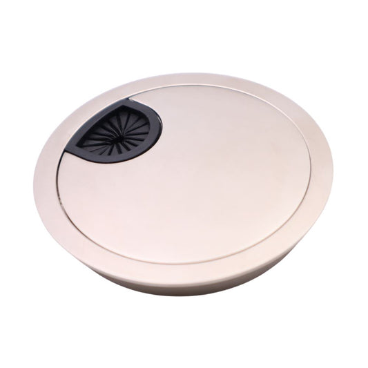 Metal Desk Grommet with rubber hole - Satin 3-1/8 inch Furnica 