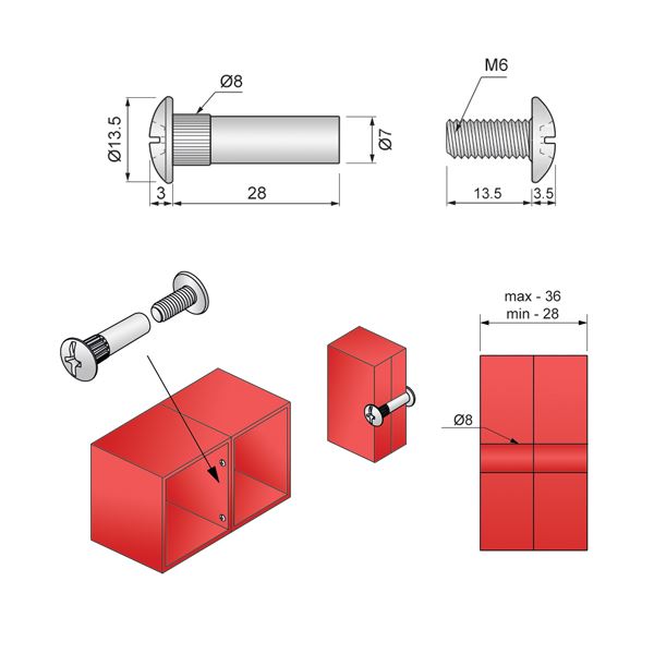 Ø8 Screw Fastening NTP 