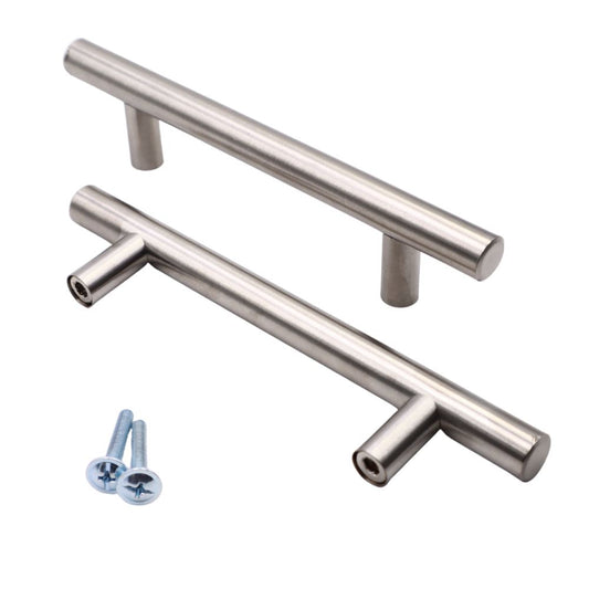 Pull handle brushed steel - 17-11/16 inch Furnica 288mm (450mm Total Lenght) 