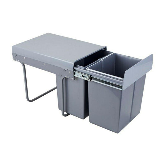 Pull-Out Kitchen Waste Bin - 2x20L - 15-3/4 inch Cabinet Furnica 