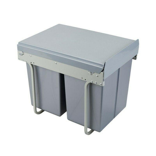 Pull-Out Kitchen Waste Bin - 2x20L - 15-3/4 inch Cabinet Furnica 
