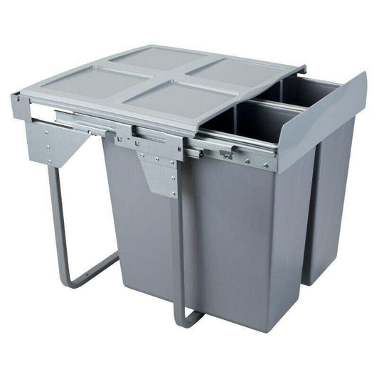 Pull-Out Kitchen Waste Bin - 2x34L - 23-5/8 inch Cabinet Furnica 