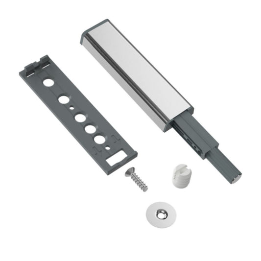 Push to Open latch - Springless Hinges - with magnetic tip Zinc/Grey Furnica 
