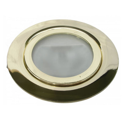Round Halogen Light Fixture NTP Polished Brass 