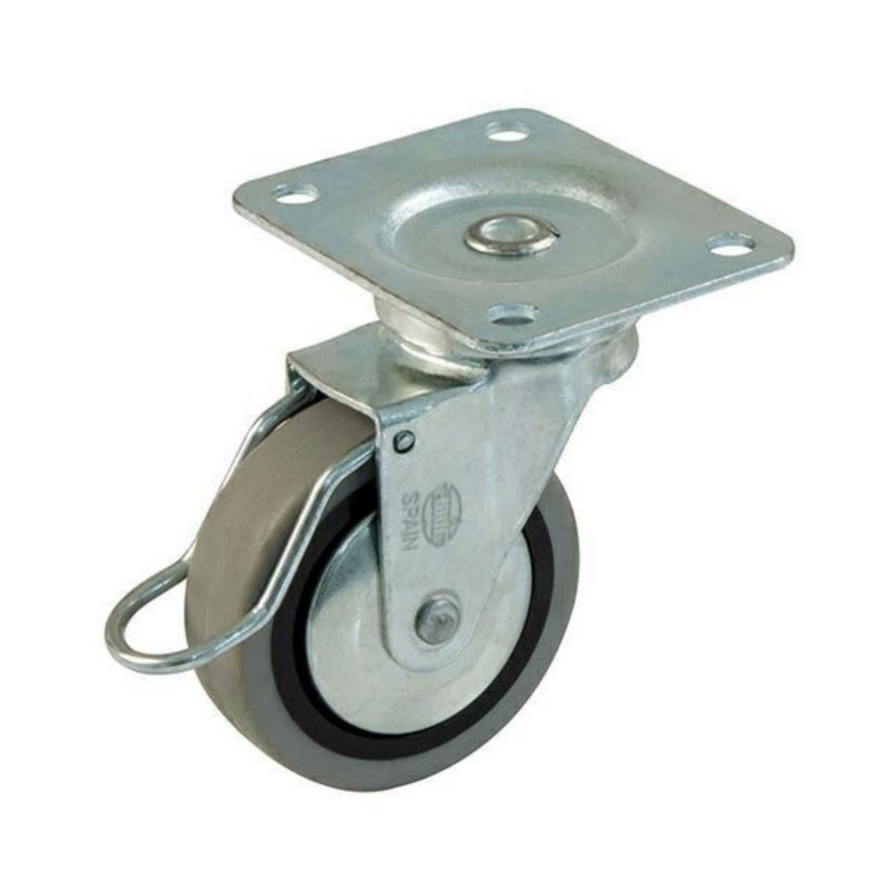 Rubber castor wheel with brake Ø1-9/16 inch Furniture wheels AMIG 