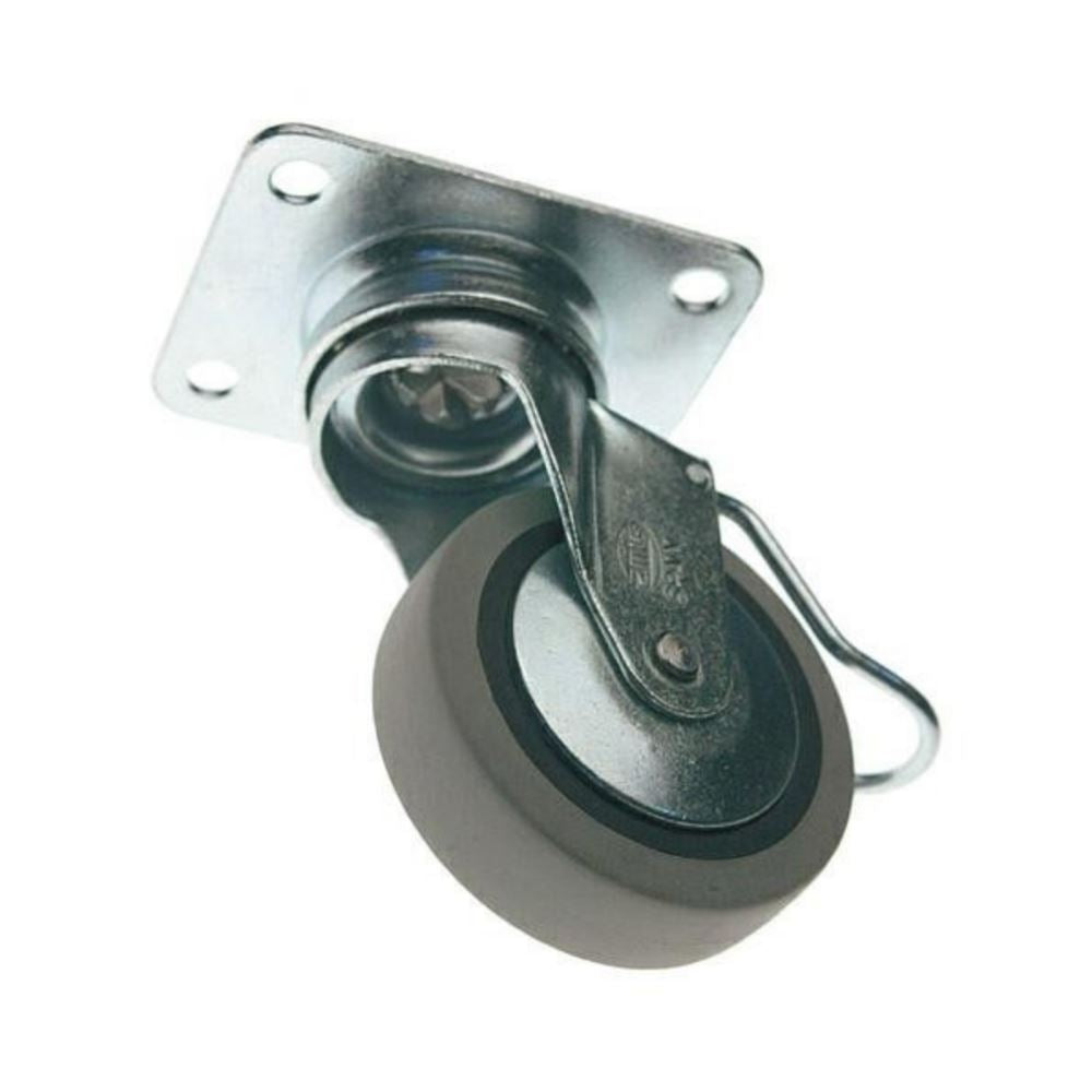 Rubber castor wheel with brake Ø1-9/16 inch Furniture wheels AMIG 