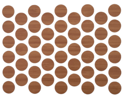 Screw cover caps Self-Adhesive - Bamboo 9/16 inch Furnica 