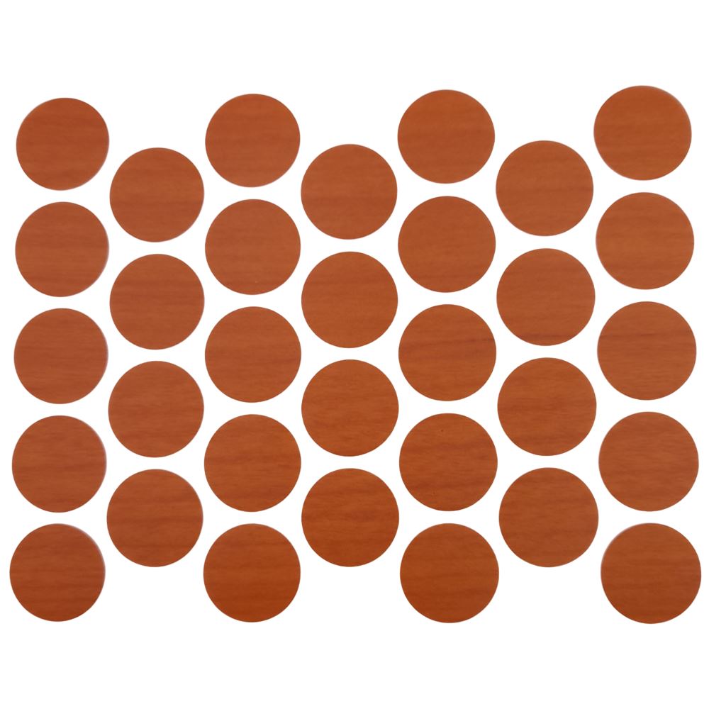 Screw cover caps Self-Adhesive - Cherry 11/16 inch Furnica 
