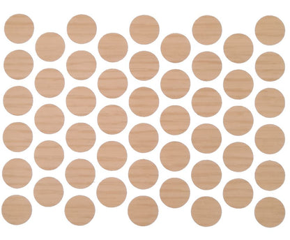 Screw cover caps Self-Adhesive - Corrugated Oak 9/16 inch Furnica 