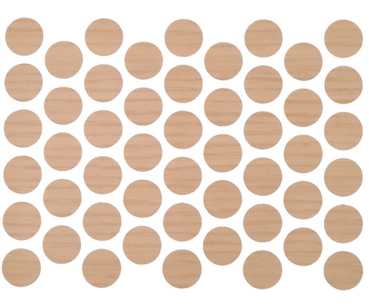 Screw cover caps Self-Adhesive - Corrugated Oak 9/16 inch Furnica 