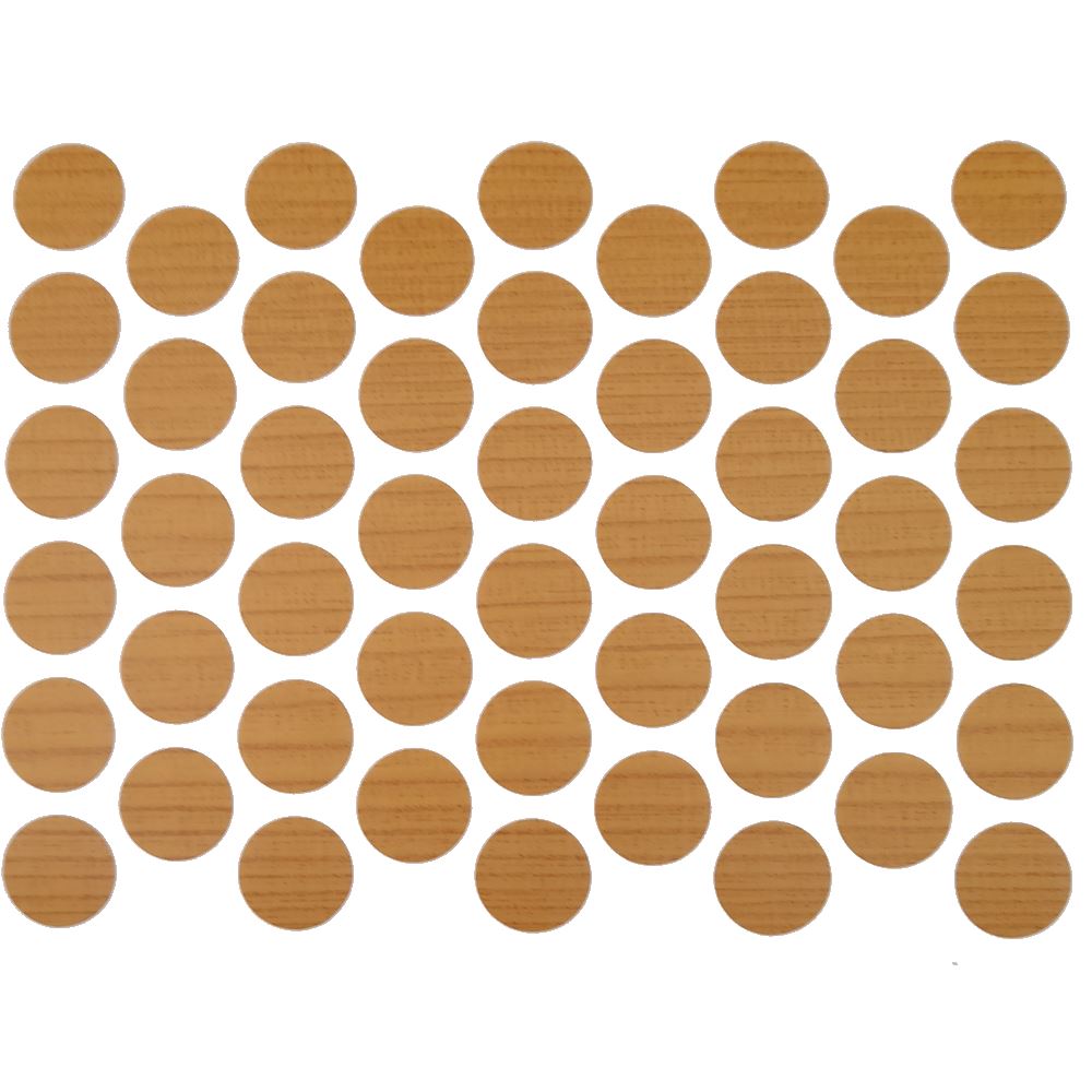Screw cover caps Self-Adhesive - Dark Pine 9/16 inch Furnica 