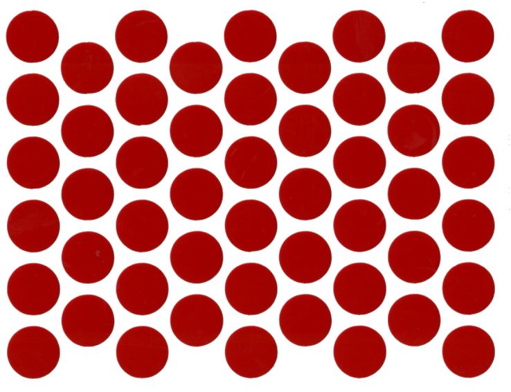 Screw cover caps Self-Adhesive - Dark red 9/16 inch NTP 
