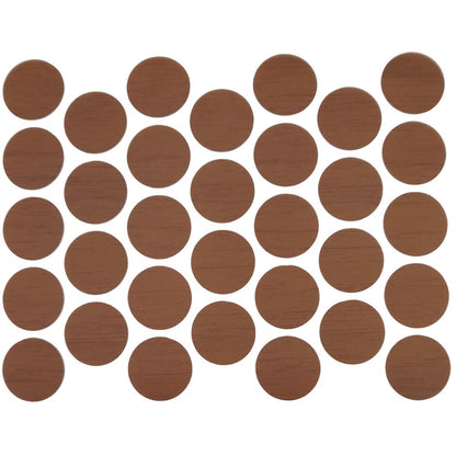 Screw cover caps Self-Adhesive - Dark Walnut 11/16 inch Furnica 