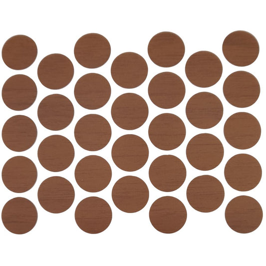 Screw cover caps Self-Adhesive - Dark Walnut 11/16 inch Furnica 