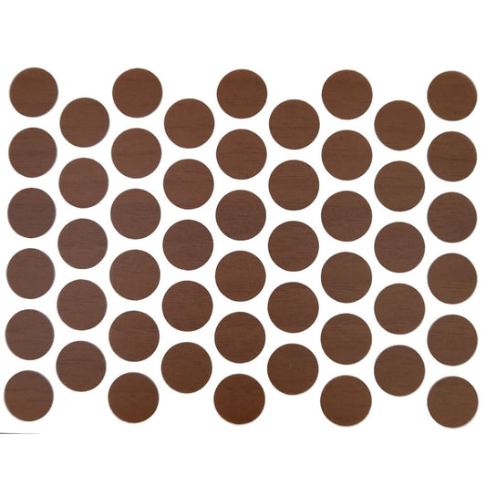 Screw cover caps Self-Adhesive - Dark Walnut 9/16 inch Furnica 