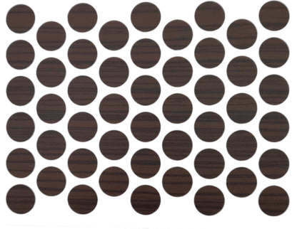 Screw cover caps Self-Adhesive - Dark Zebrano 9/16 inch Furnica 