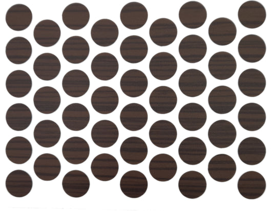 Screw cover caps Self-Adhesive - Dark Zebrano 9/16 inch Furnica 