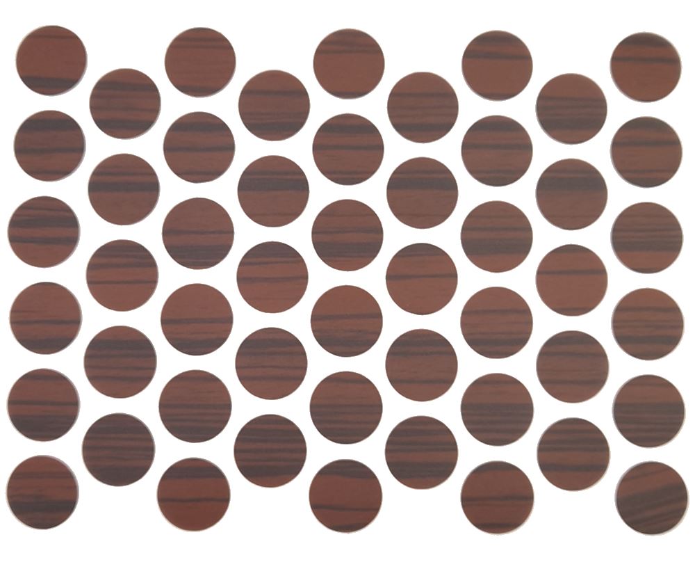 Screw cover caps Self-Adhesive - Ebony 9/16 inch Furnica 