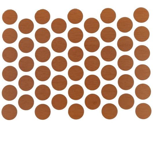 Screw cover caps Self-Adhesive - Italian Walnut 9/16 inch Furnica 