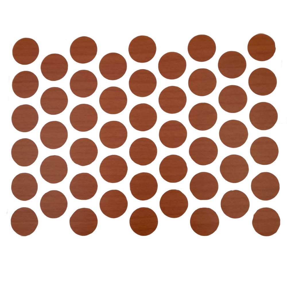 Screw cover caps Self-Adhesive - Light Cherry 9/16 inch Furnica 