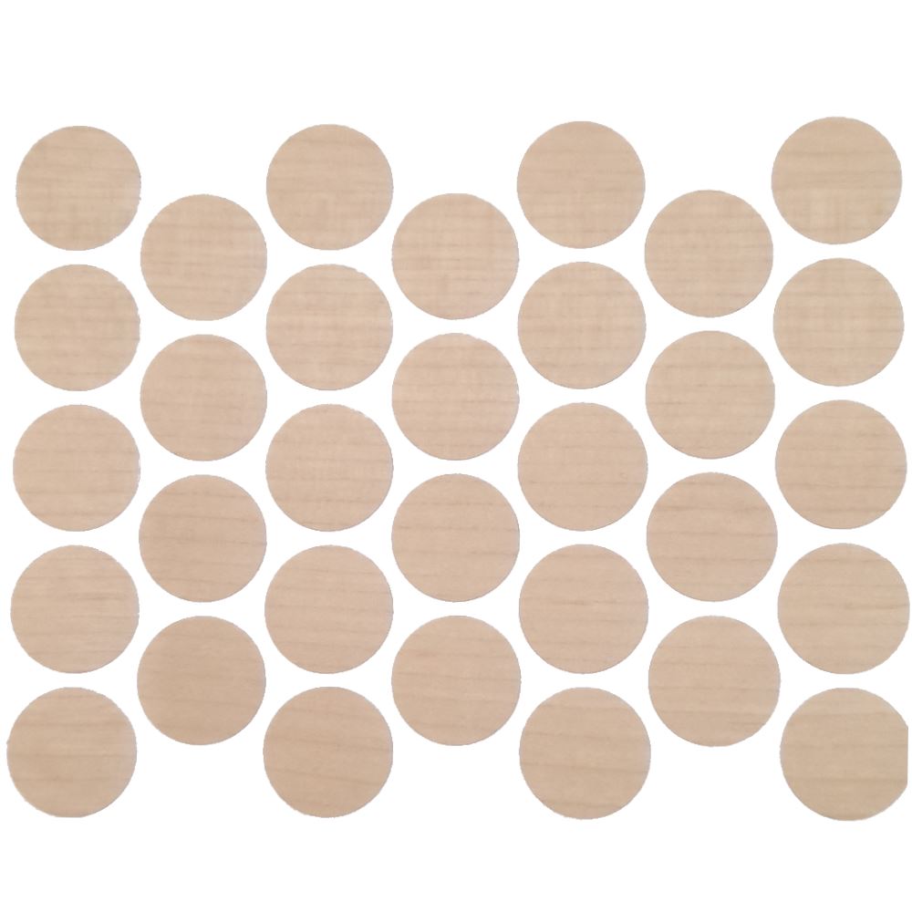 Screw cover caps Self-Adhesive - Light Maple 11/16 inch Furnica 