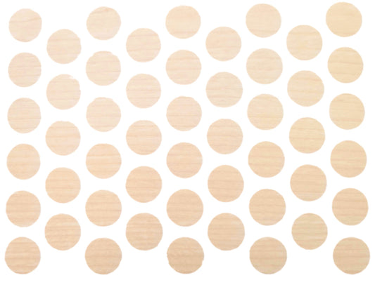 Screw cover caps Self-Adhesive - Light Maple 9/16 inch Furnica 