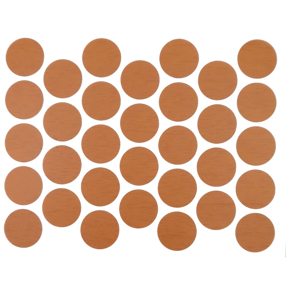 Screw cover caps Self-Adhesive - Light Walnut 11/16 inch Furnica 