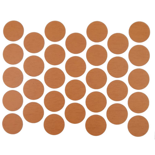 Screw cover caps Self-Adhesive - Light Walnut 11/16 inch Furnica 