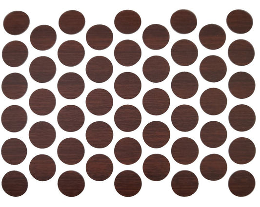 Screw cover caps Self-Adhesive - Mahogany 9/16 inch Furnica 