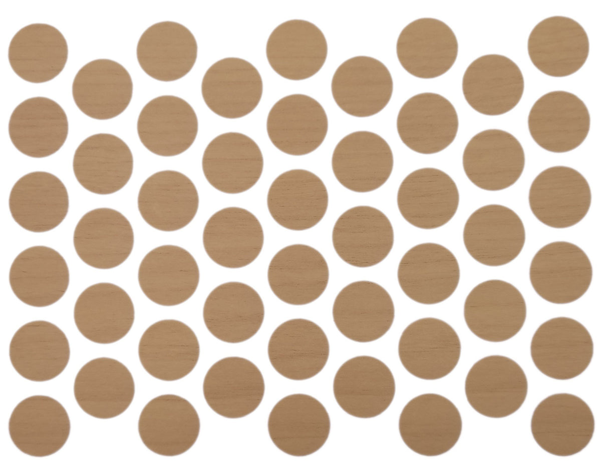 Screw cover caps Self-Adhesive - Maple 9/16 inch Furnica 
